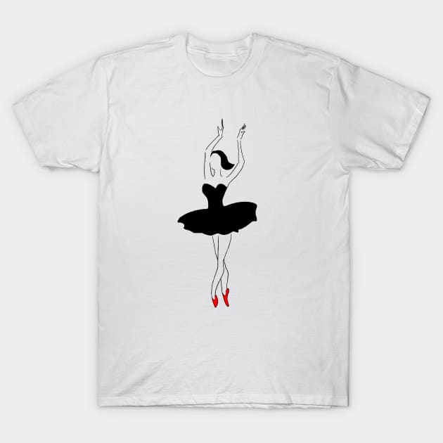 Ballerina T-Shirt by DarkoRikalo86